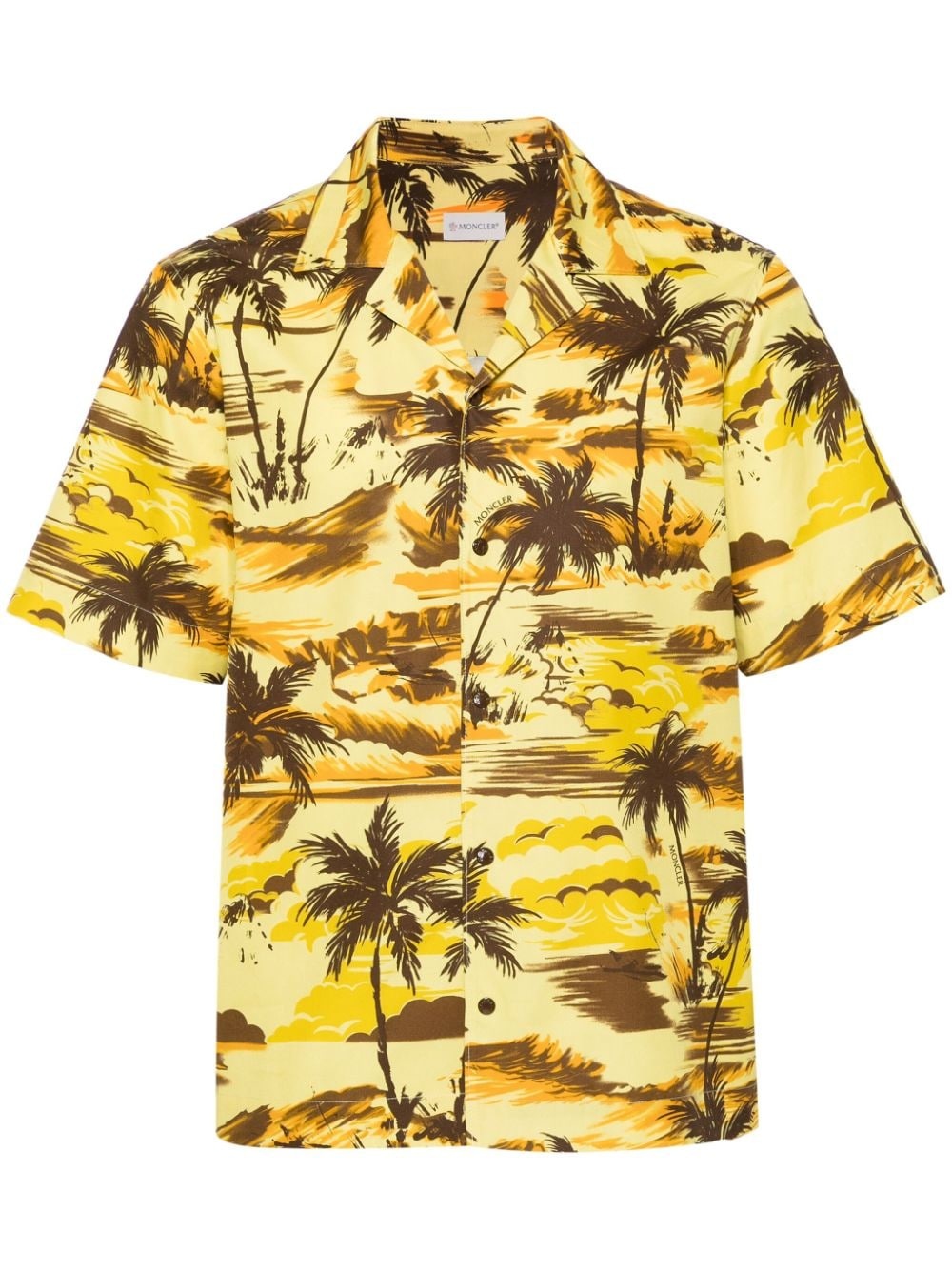 camp-collar palm tree-print shirt - 1