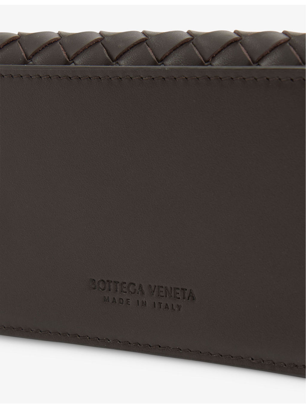 Intrecciato front-flap leather wallet - 2
