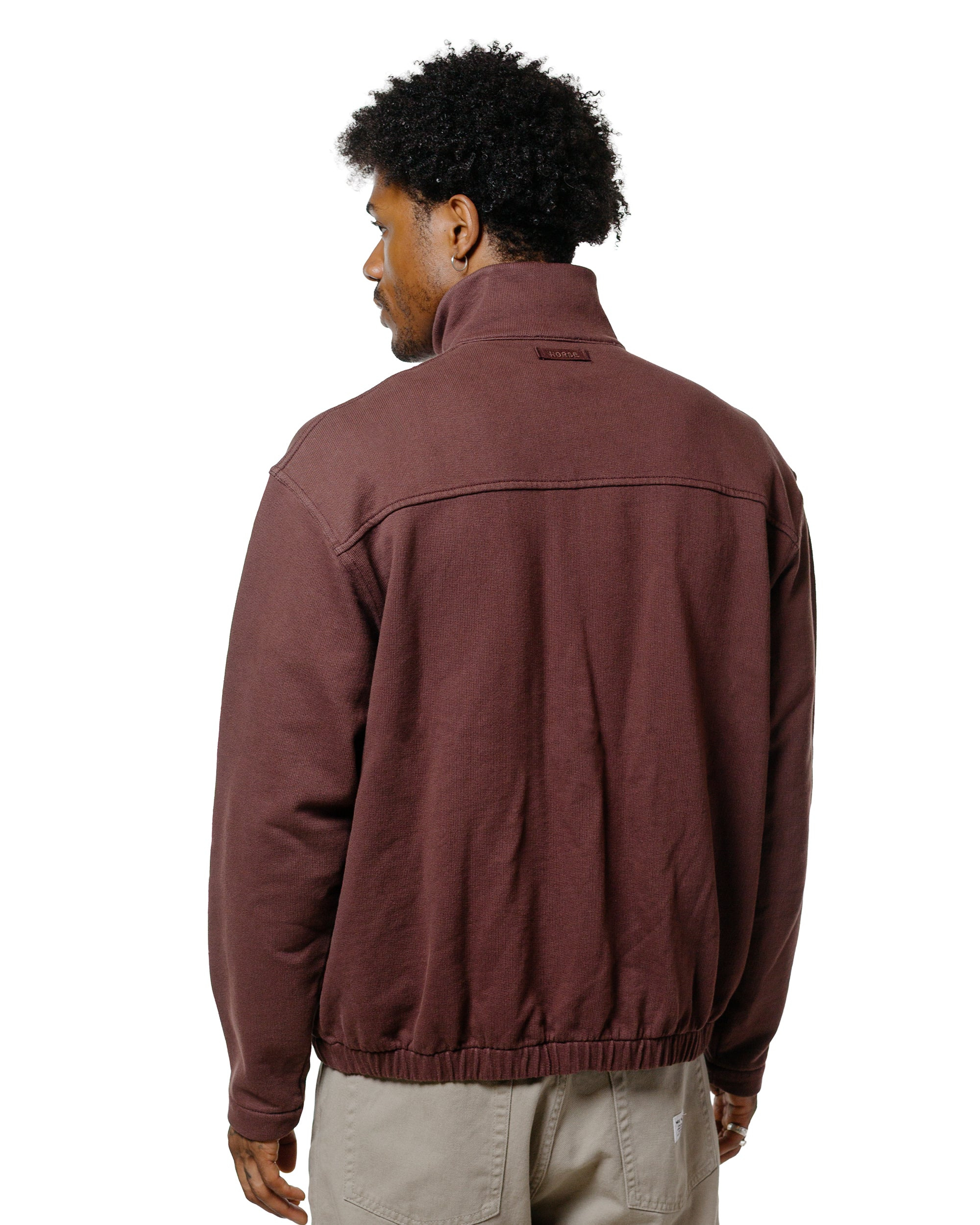 Bjorn Relaxed Organic Loopback Track Jacket Mahogany - 3