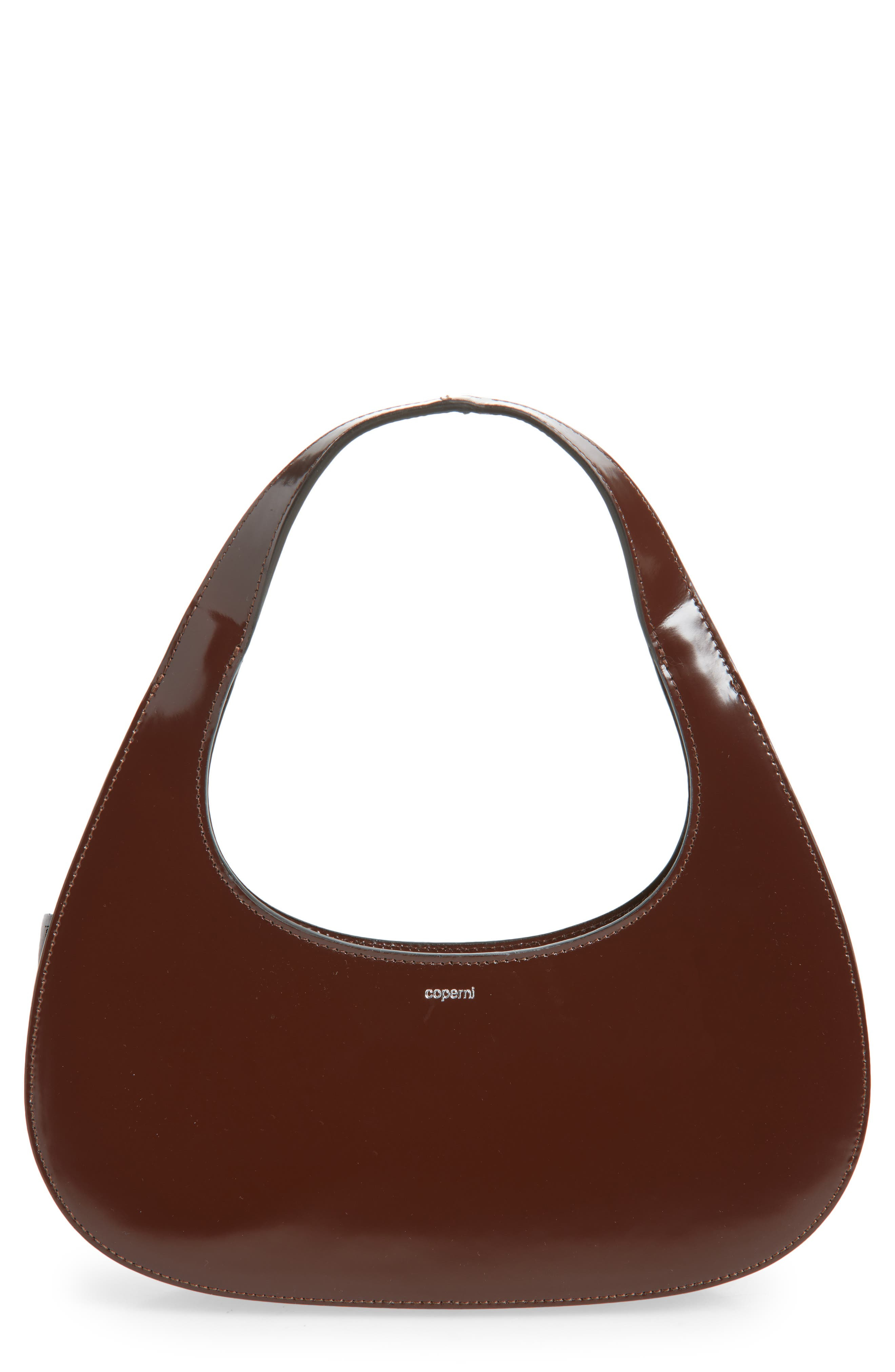 Coperni Swipe Baguette Leather Bag in Brown/Brown at Nordstrom - 1