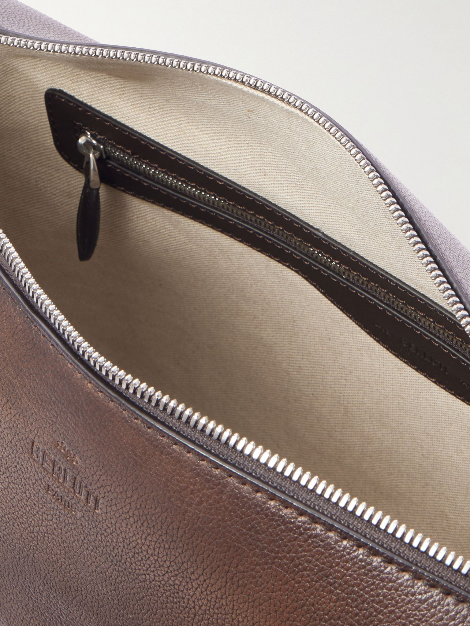 Toujours Scritto Venezia Leather Messenger Bag Brown - 5
