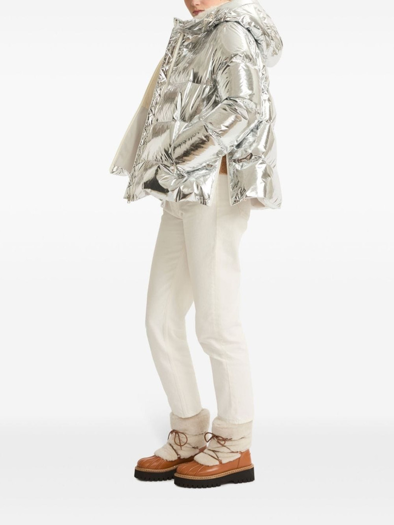 Yves Salomon metallic-finish coat outlook