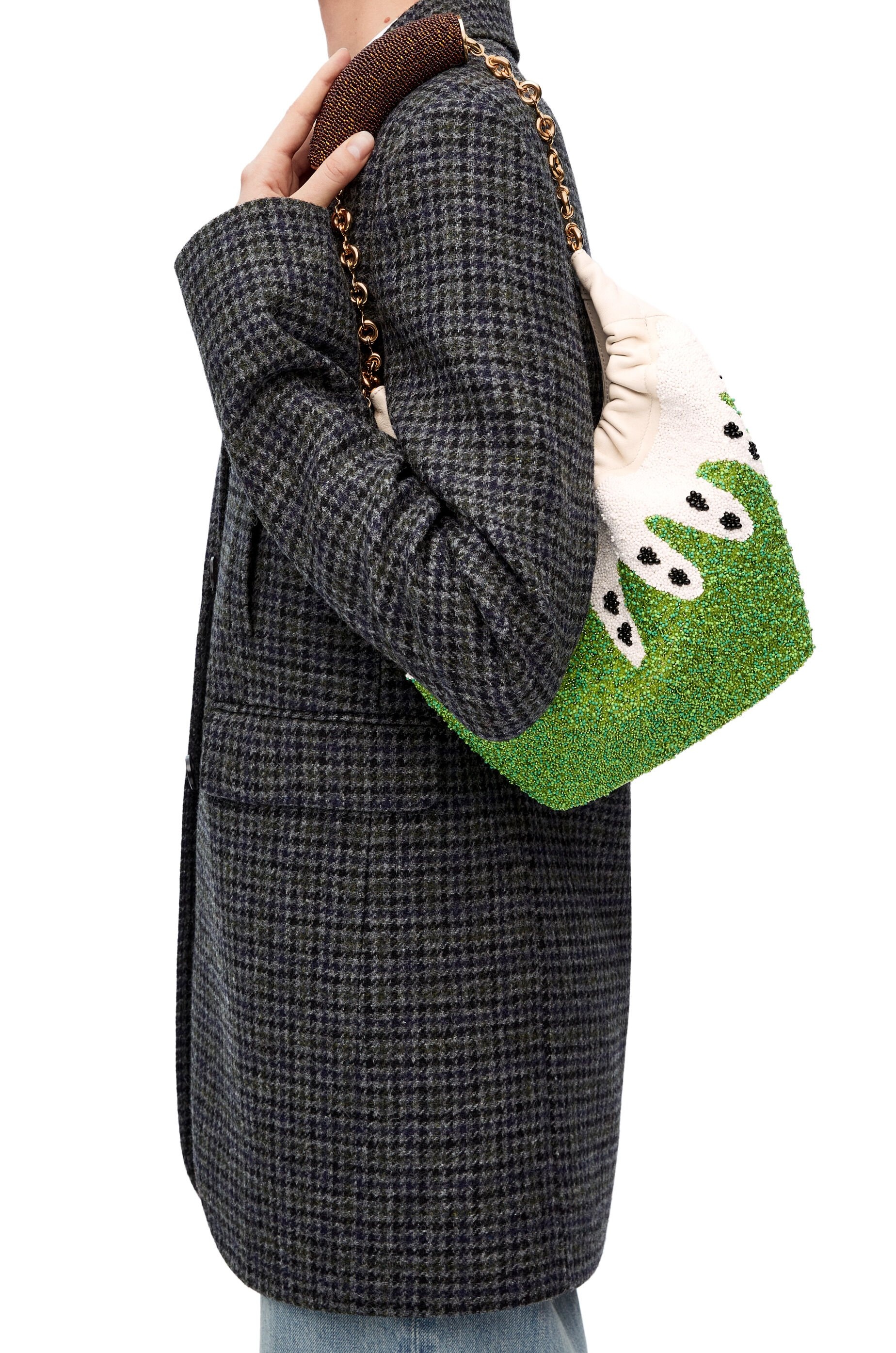 Mini Squeeze bag in beaded leather - 3