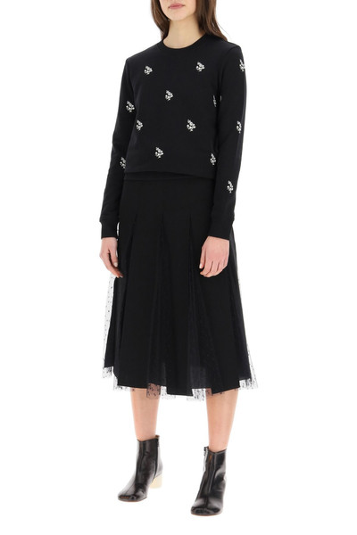 REDValentino MIDI SKIRT IN GROSGRAIN AND TULLE outlook