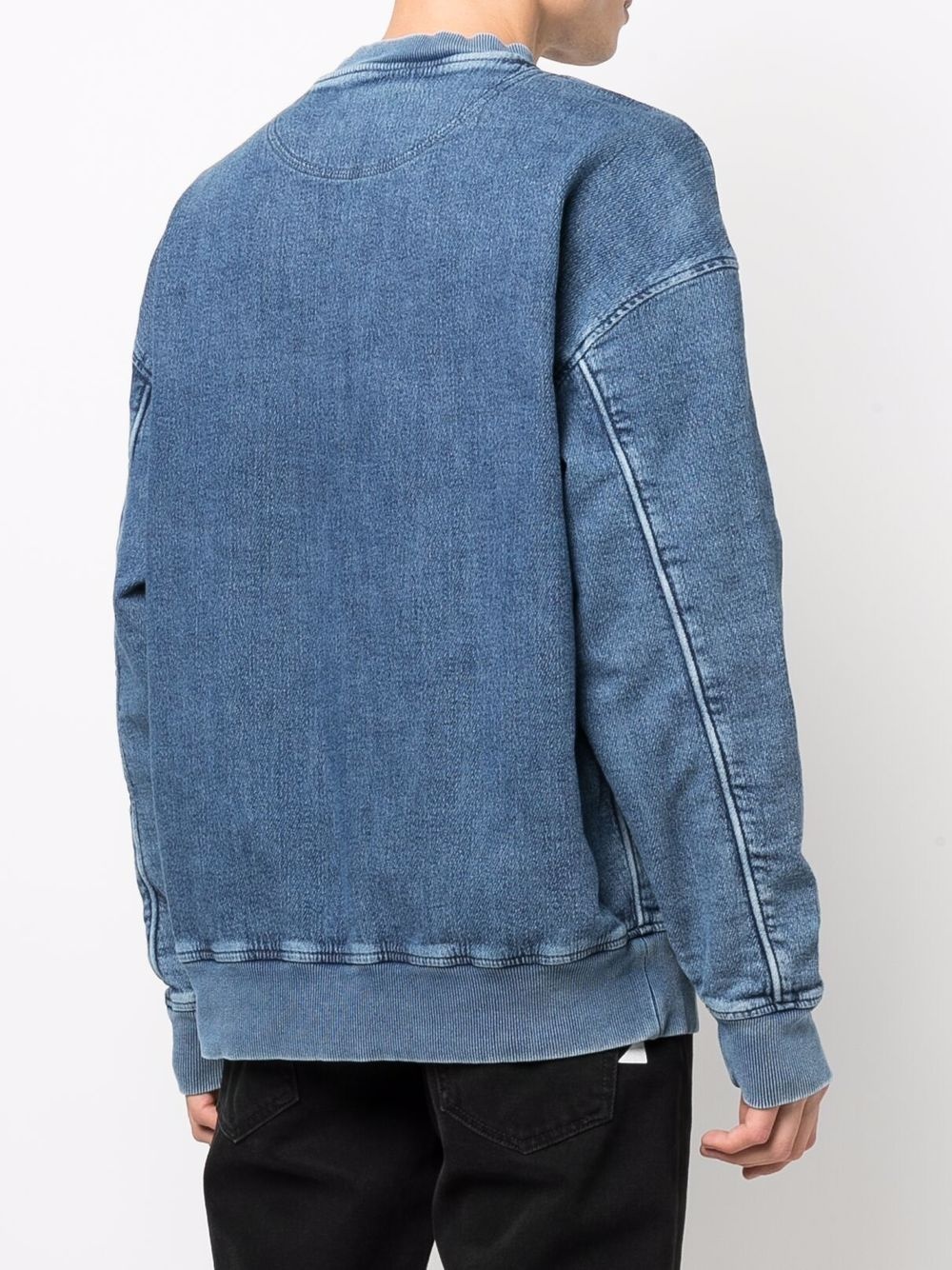 Diesel D-Krib track denim sweatshirt | farfetch | REVERSIBLE