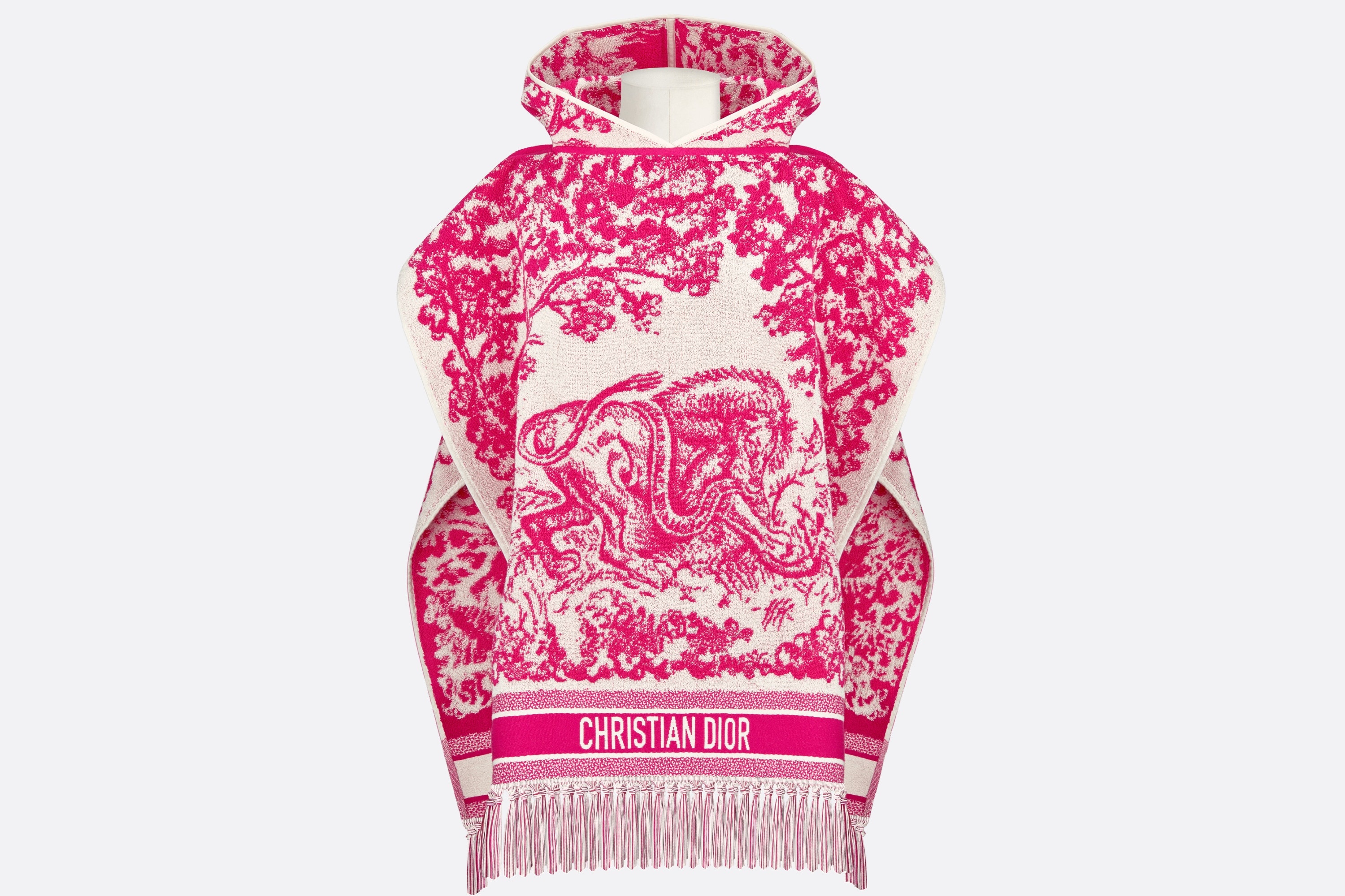 Toile de Jouy Sauvage Hooded Poncho - 1