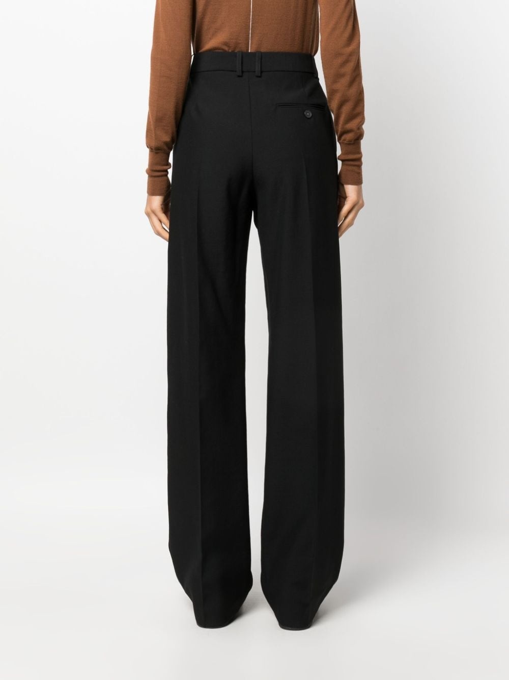 straight-leg wool trousers - 8