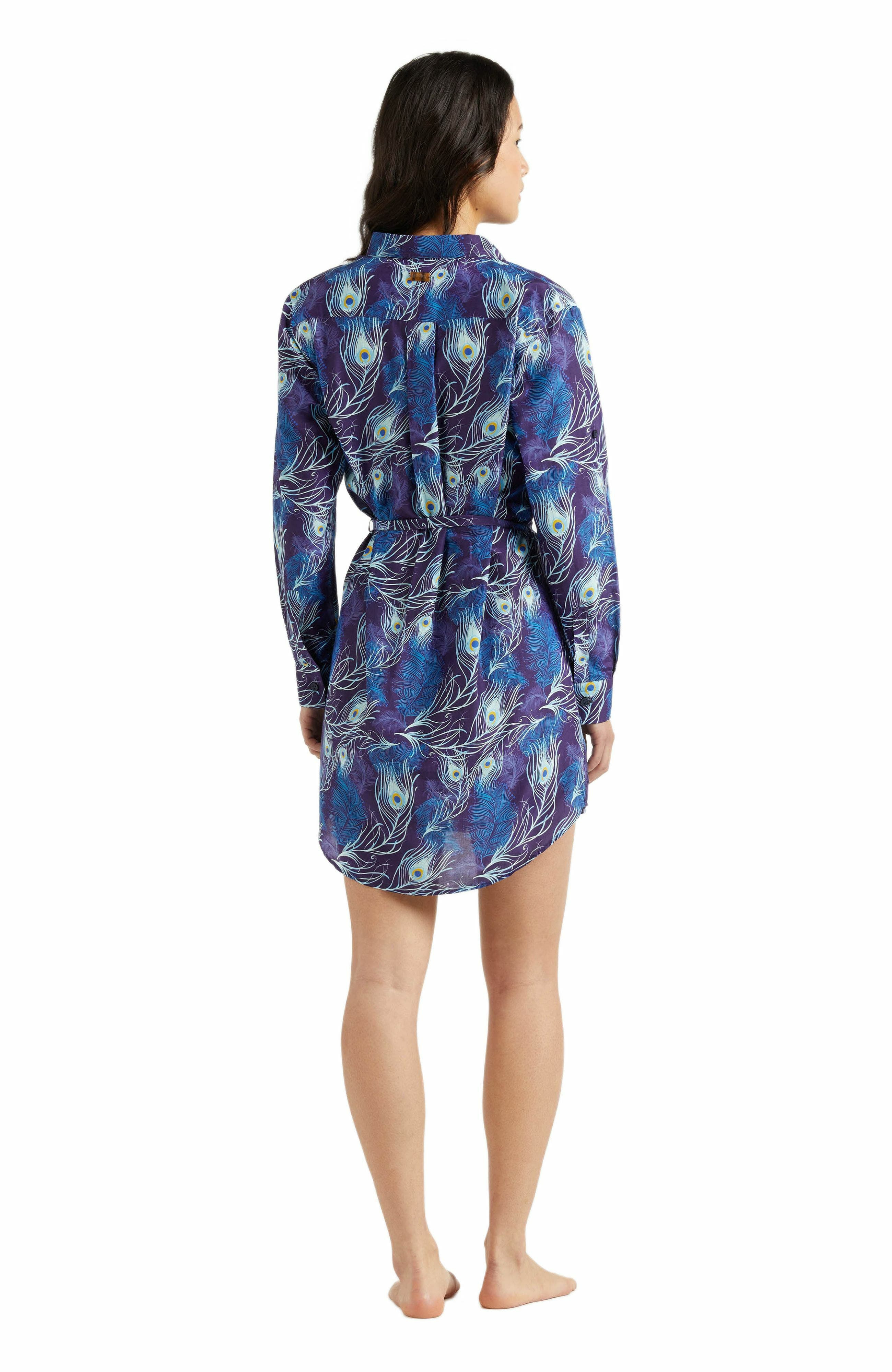 Vilebrequin Women's Eyes Of The Wind Cotton Silk Shirt Dress in Minuit at Nordstrom - 2
