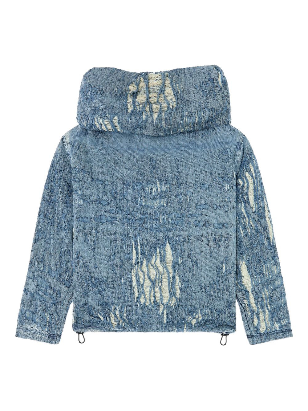 ripped denim sweatshirt - 1