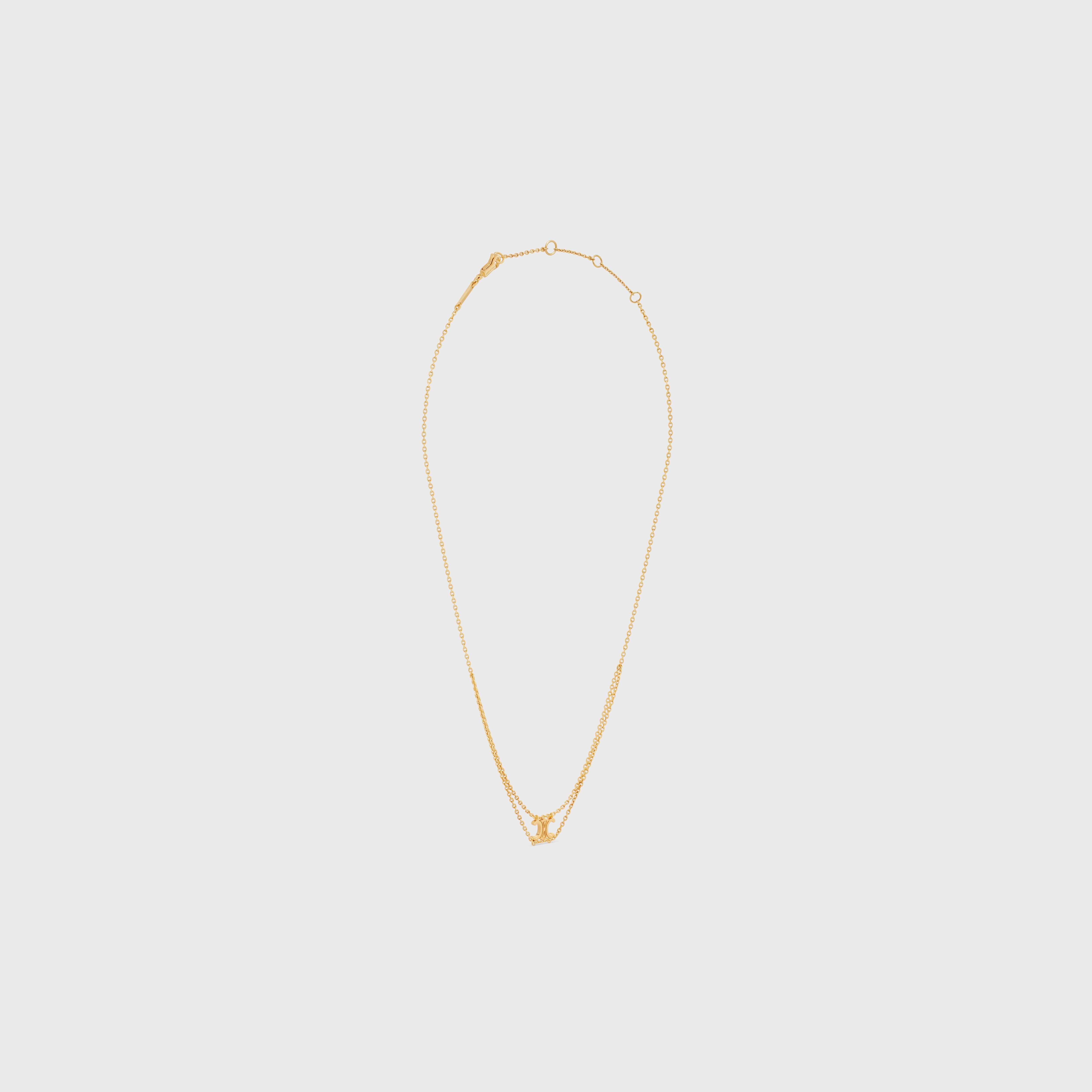 Triomphe Suspended Necklace in Brass with Gold Finish - 3