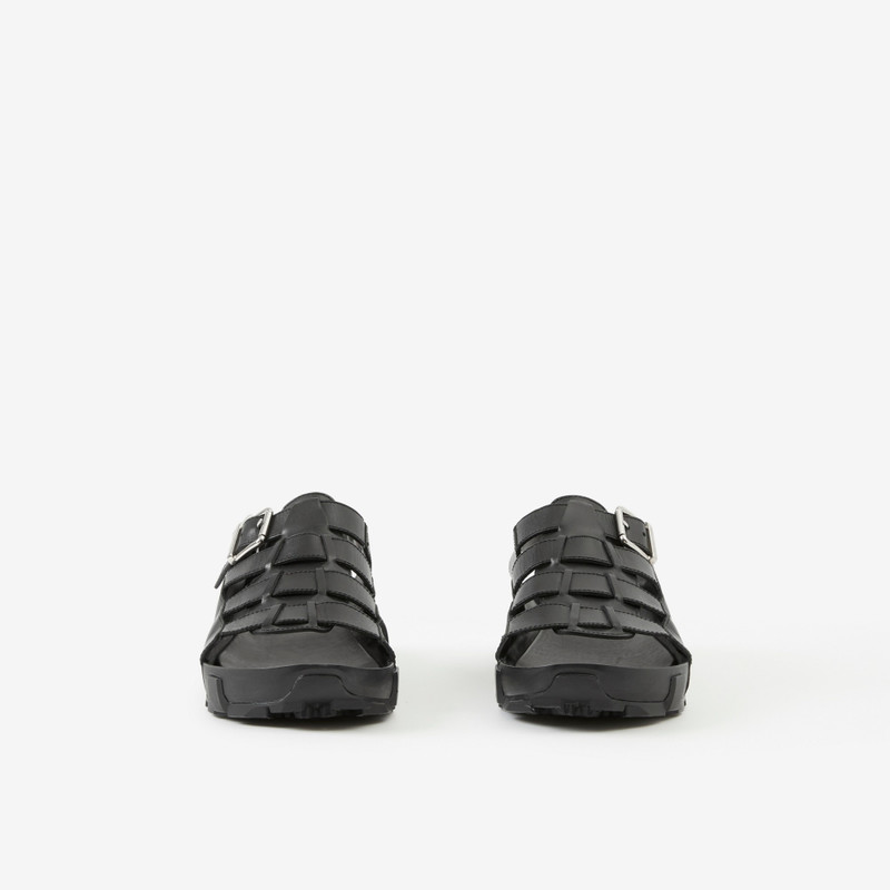 Burberry Latticed Leather Sandals outlook
