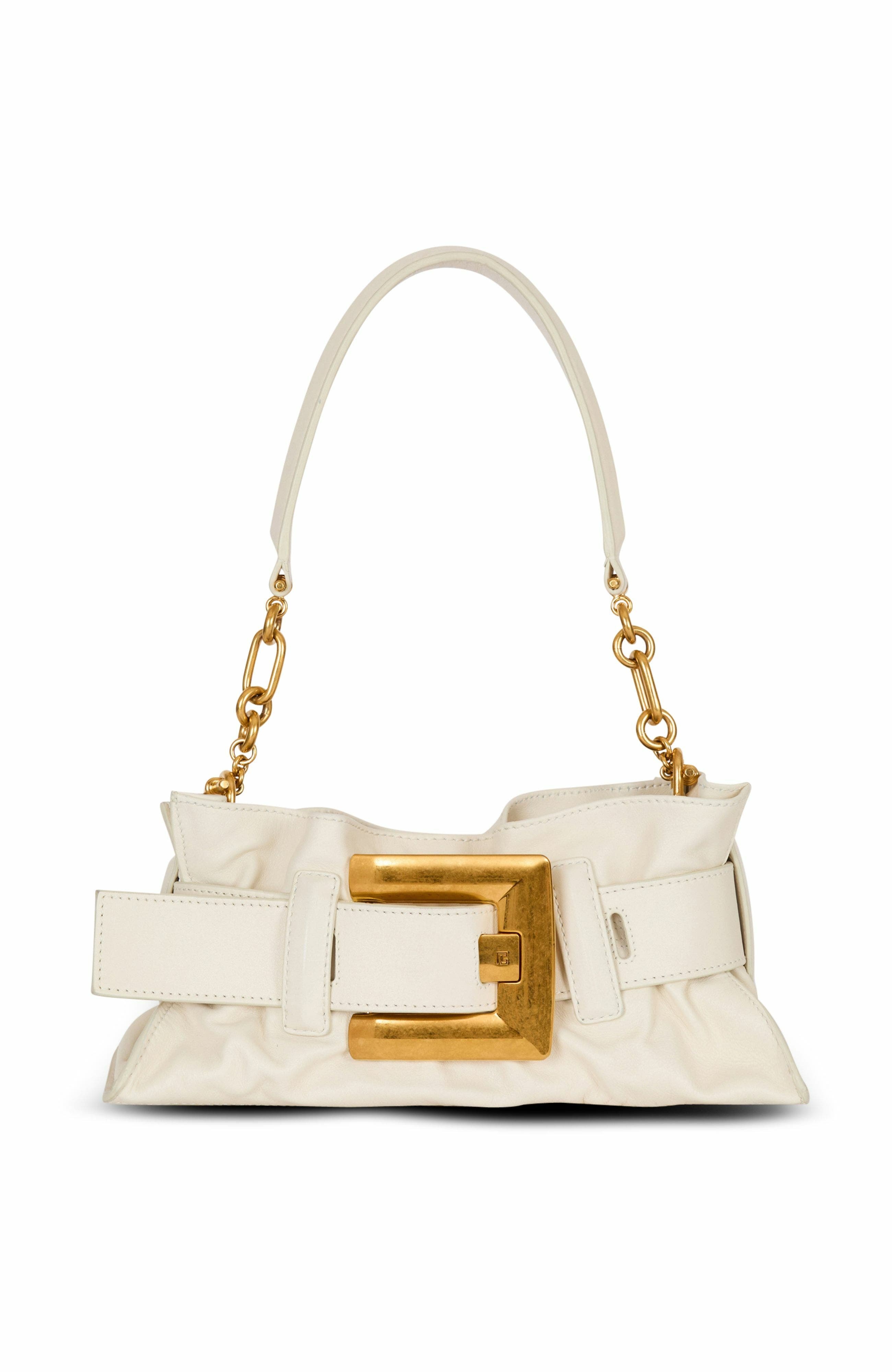 Balmain Mini Anthem Shoulder bag in leather in White at Nordstrom - 1