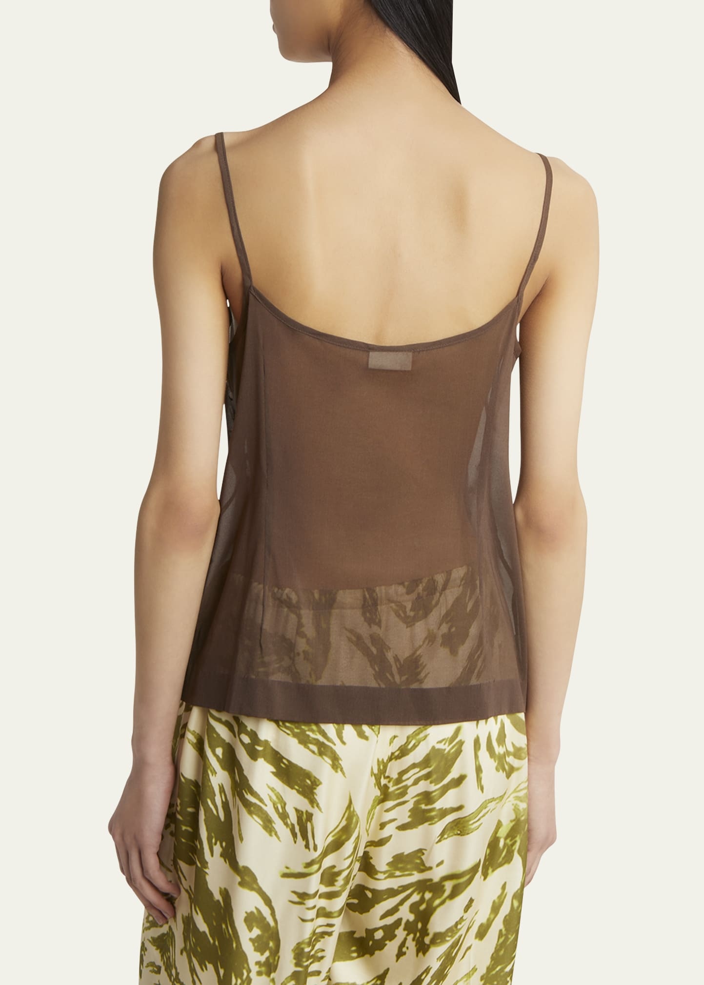 Calipso Polka-Dot Printed Sheer Cami Top - 3