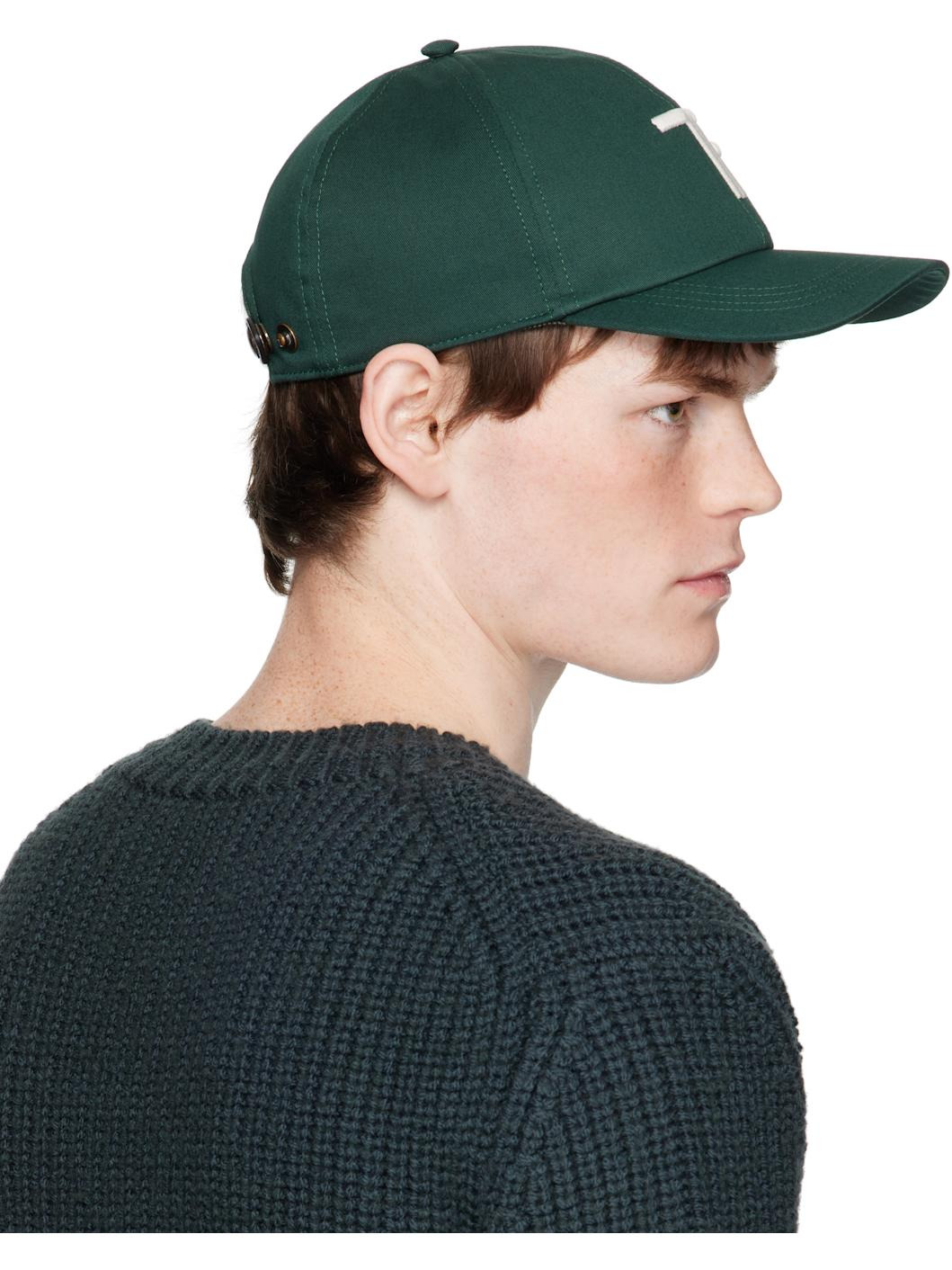 Green Brushed Cotton Cap - 3