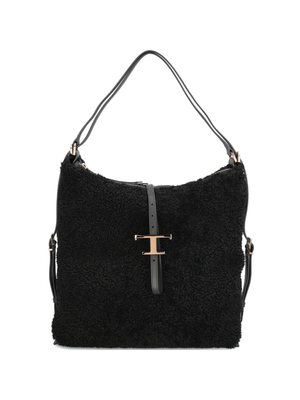 shearling shoulder bag - 1