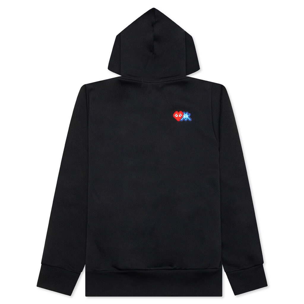COMME DES GARCONS PLAY X THE ARTIST INVADER WOMEN'S FULL-ZIP HOODIE - BLACK - 2