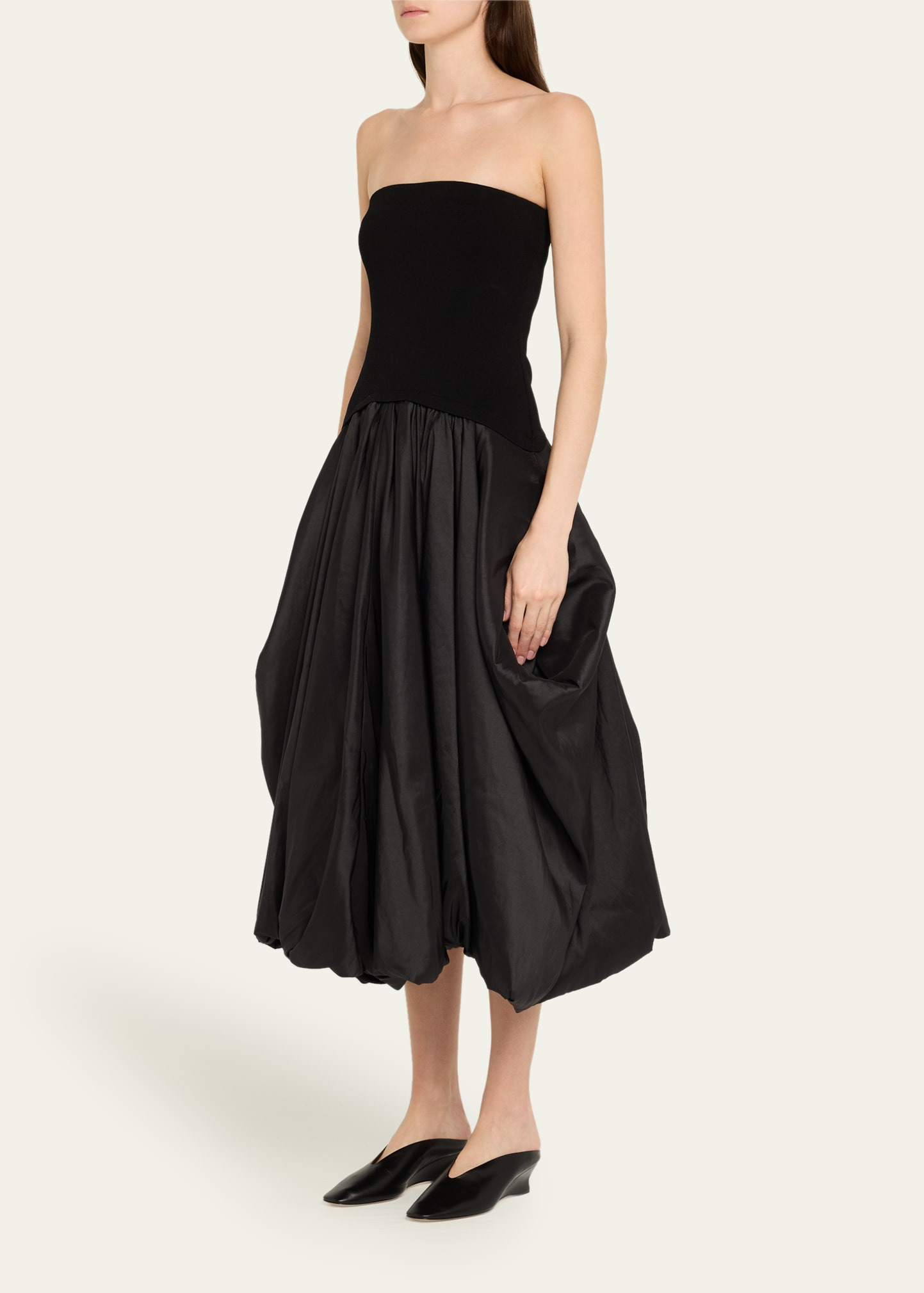 Izzy Strapless Midi Bubble Dress - 4