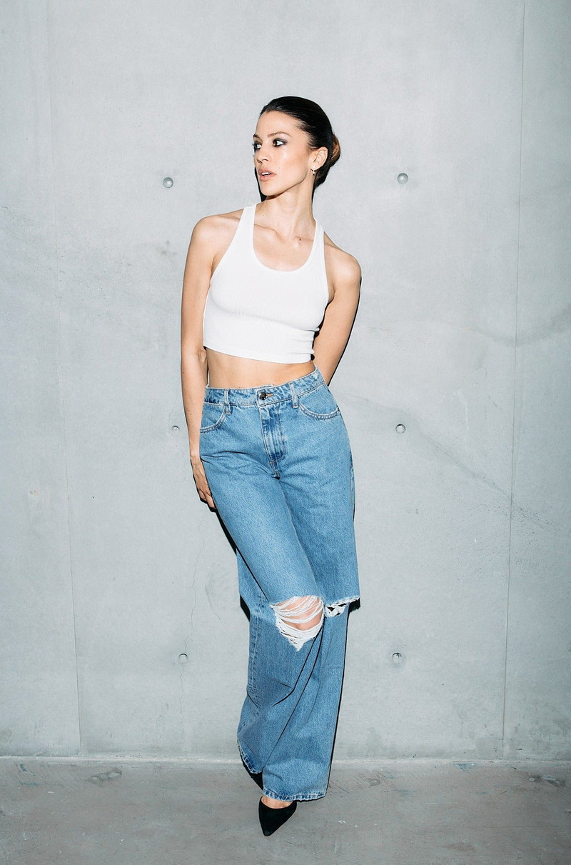 SPRWMN JOSEPHINE DISTRESSED BAGGY DENIM outlook