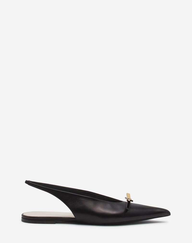 LANVIN BOW LEATHER SLINGBACK 1