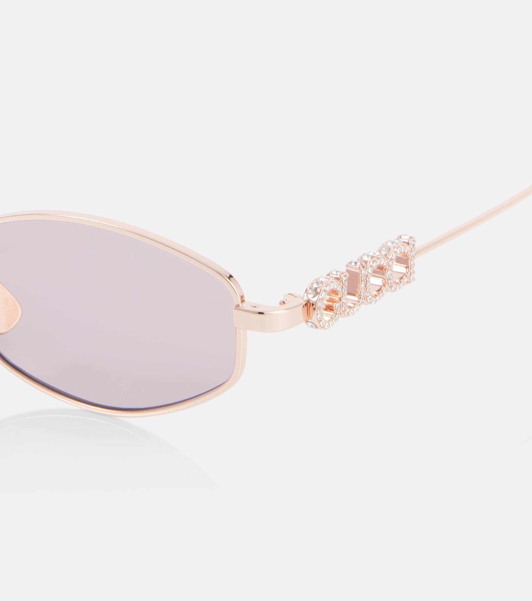 Logo embellished oval sunglasses - 2