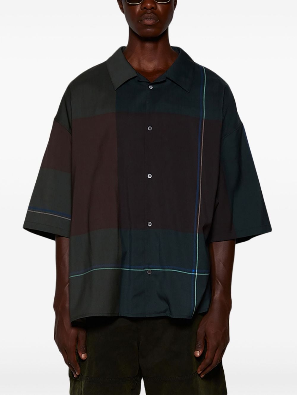 checked short sleeve shirt - 3