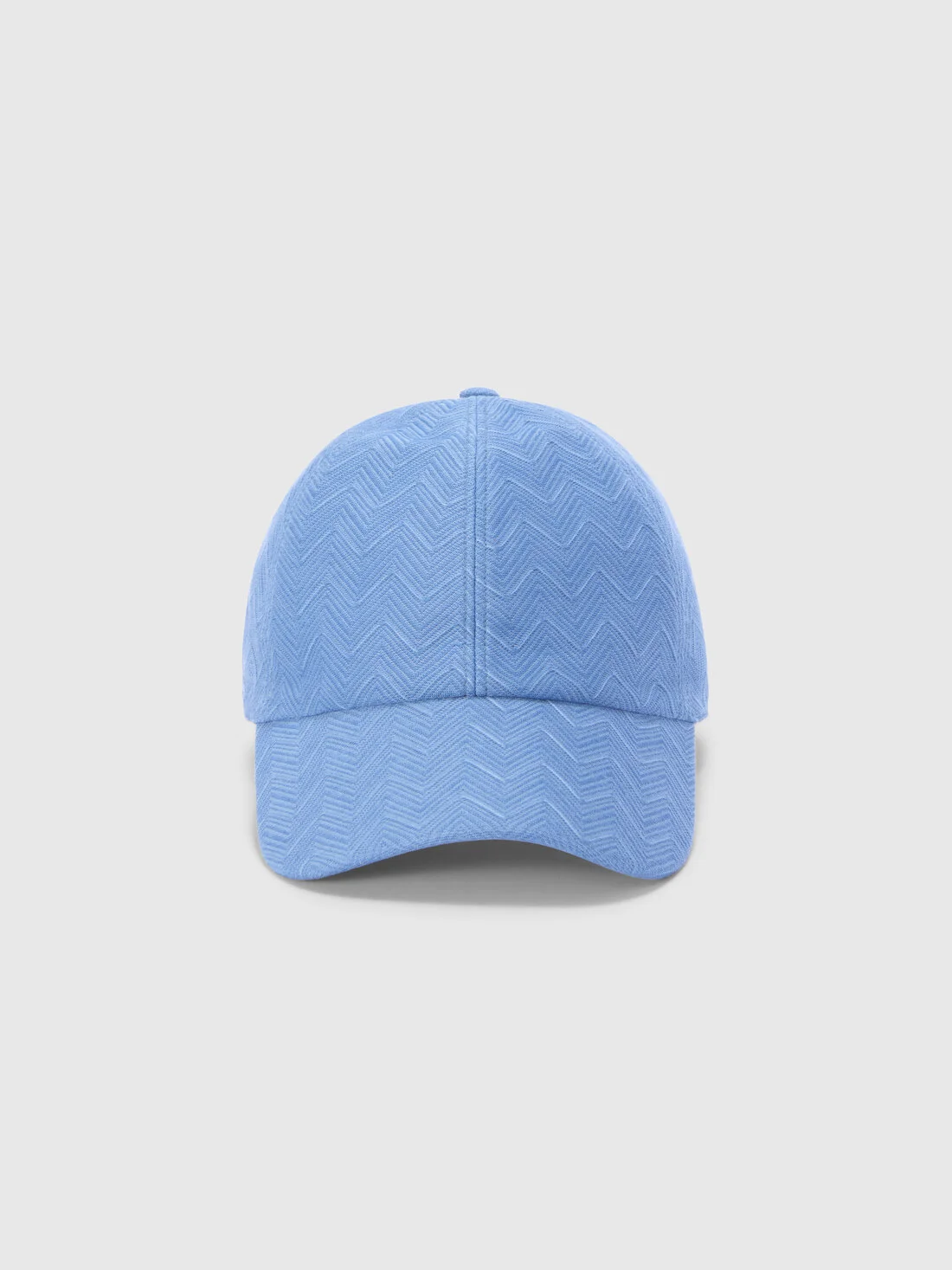 Cotton zigzag hat with visor - 1
