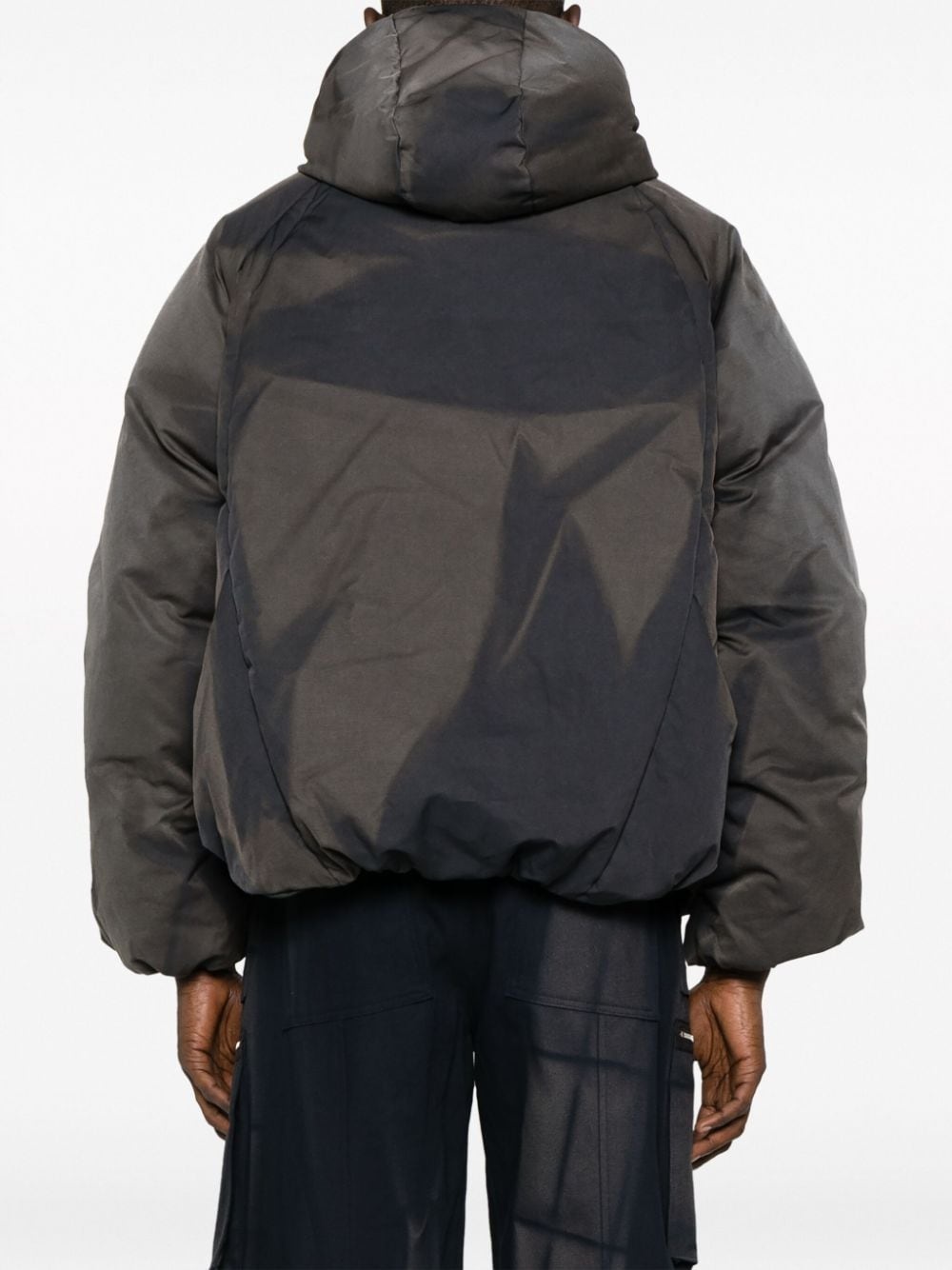 bleached-effect padded jacket - 4
