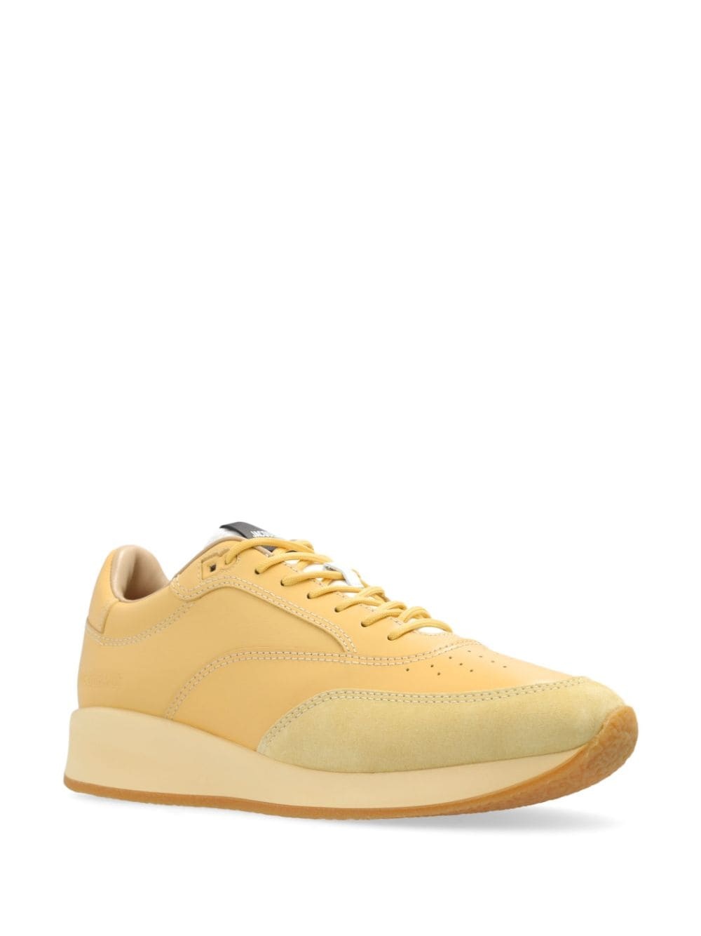 panelled lace-up sneakers - 2