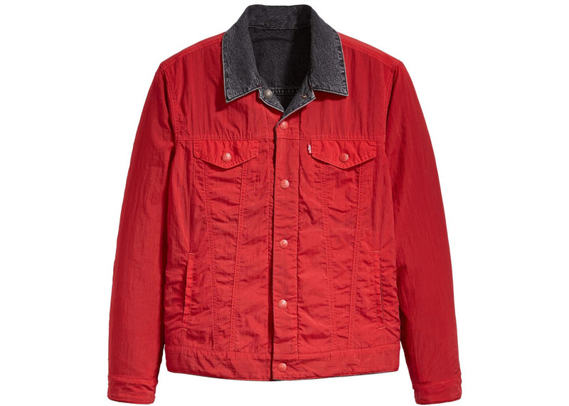 Air Jordan x Levis Reversible Trucker Jacket Black/Red 3
