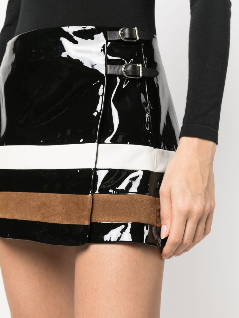버클-빠른 특허-leather miniskirt 5