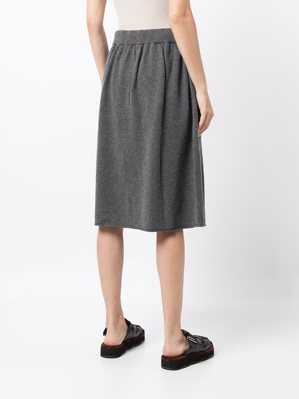 ruched-detail knitted skirt - 4