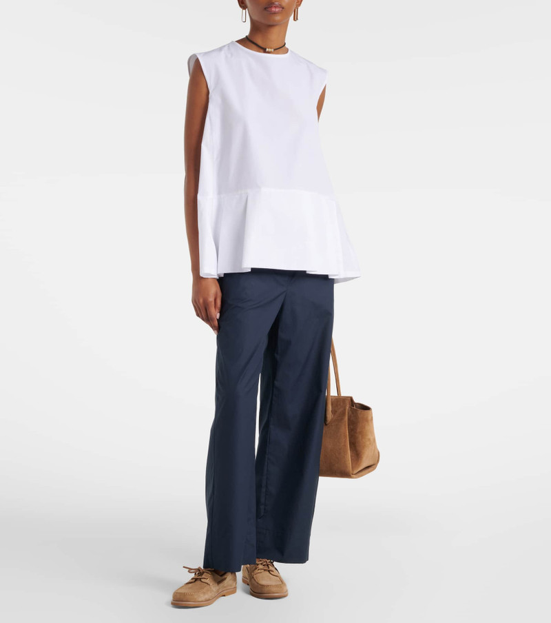'S Max Mara Brava peplum cotton poplin top outlook