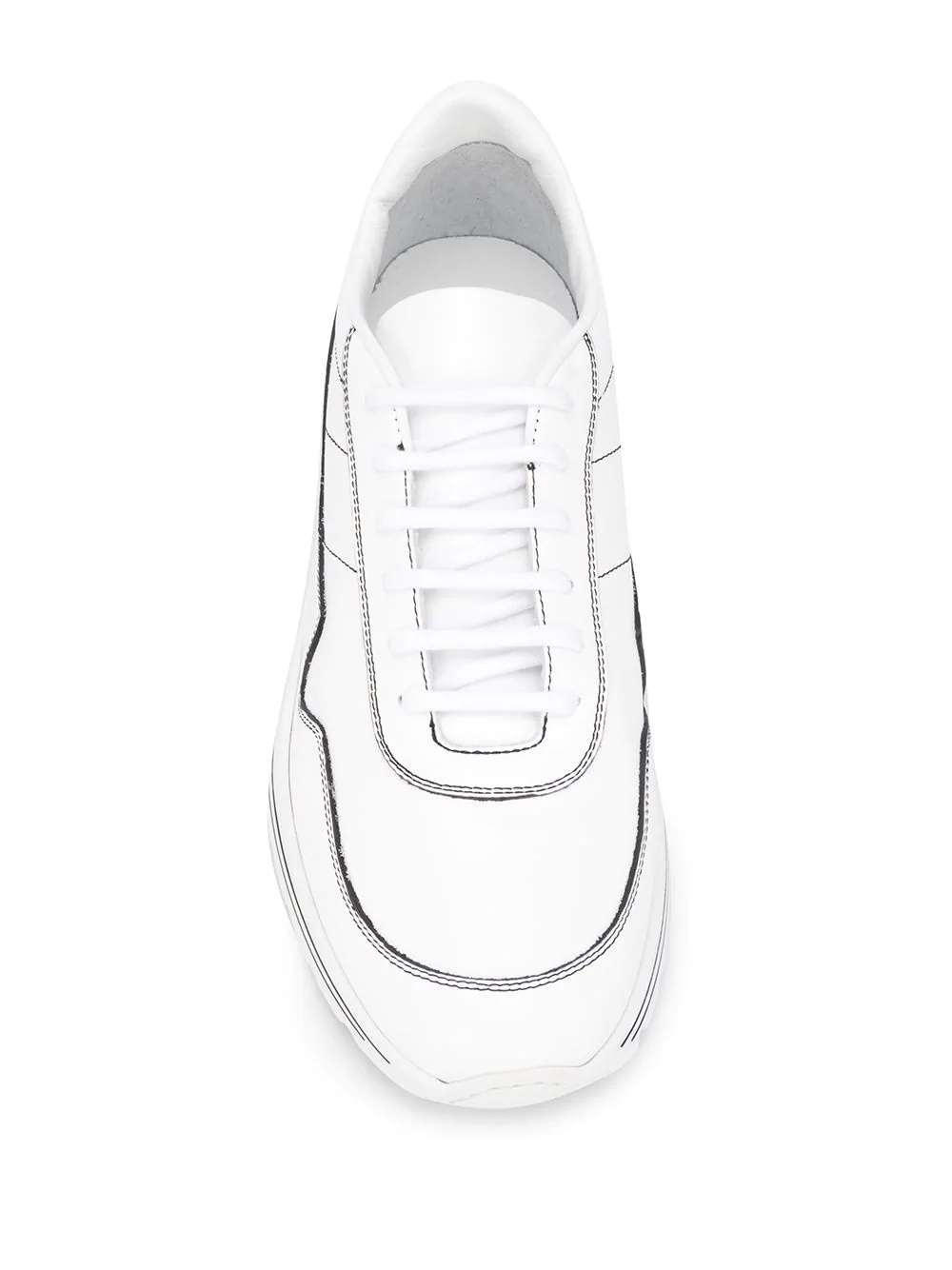 Cross leather sneakers - 4