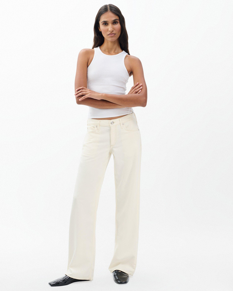 rag & bone Saige Relaxed Straight Jeans
Featherweight in Ecru outlook