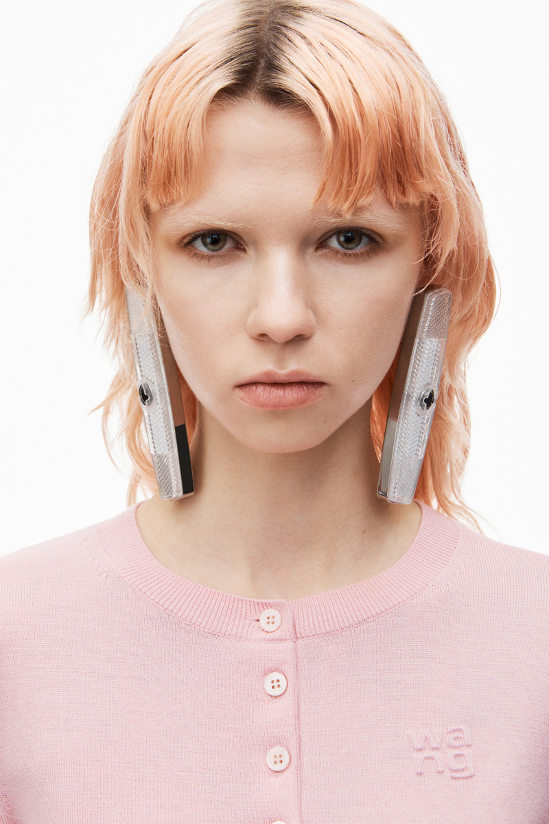 Logo-Embossed Shrunken Cardigan in Superfine Merino Wool 5