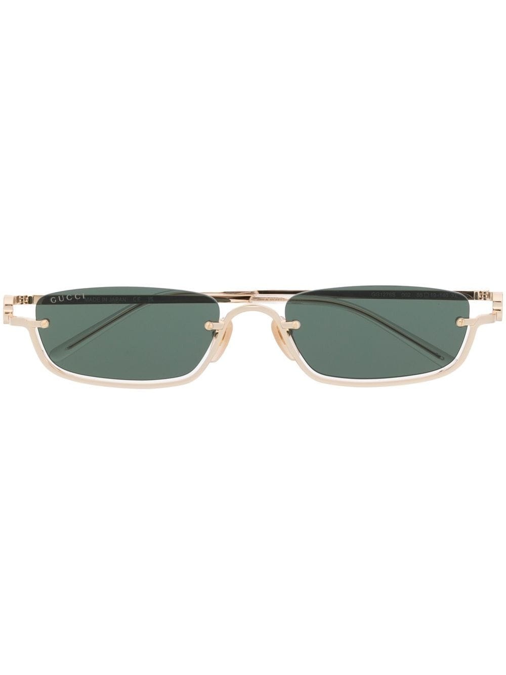 rectangular-frame tinted sunglasses - 1