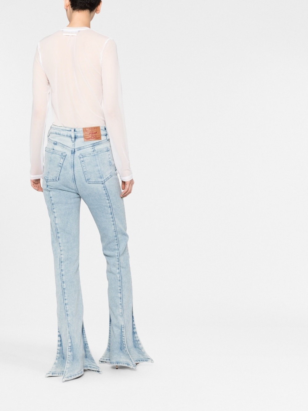 mid-rise bell-bottom jeans - 4