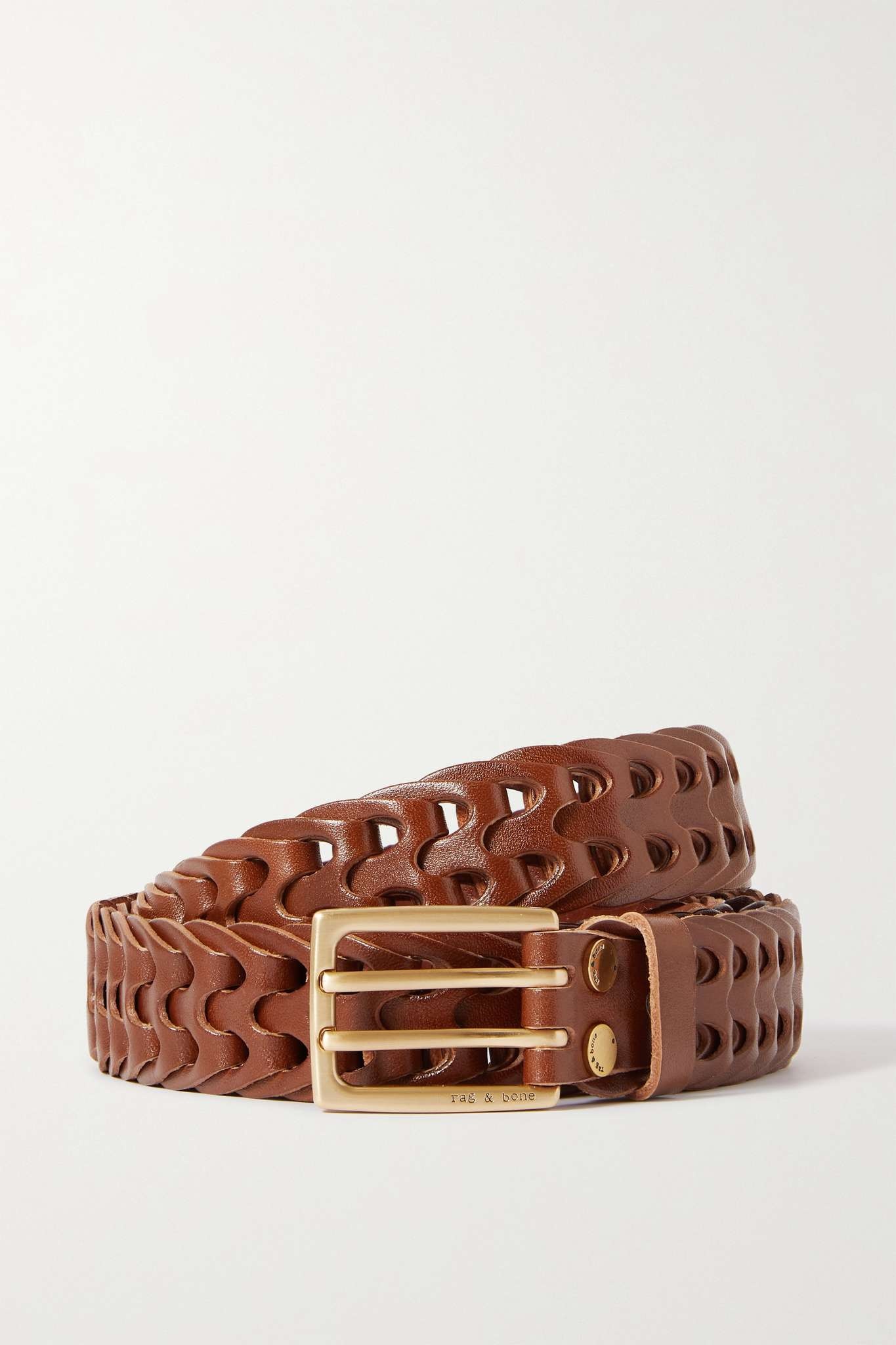 Woven leather belt - 1