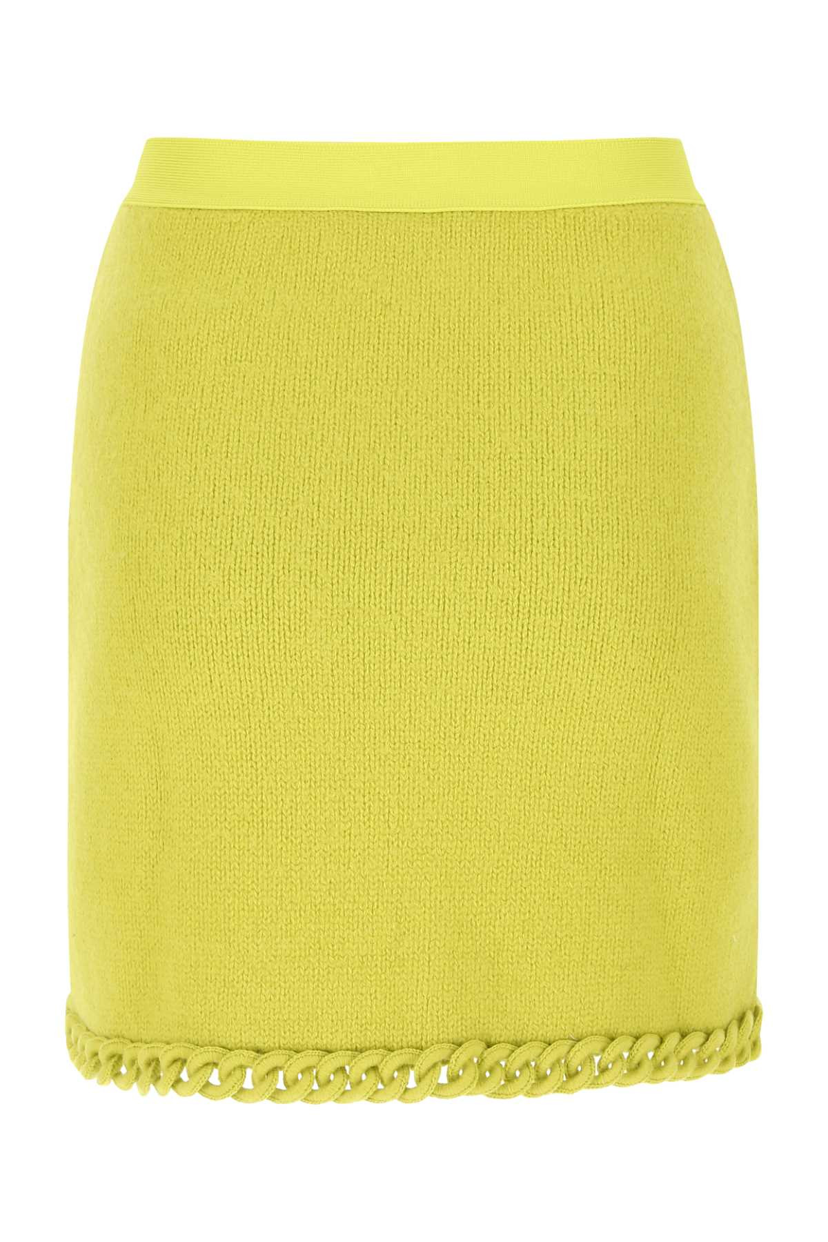 Bottega Veneta Women Acid Green Wool Mini Skirt - 2