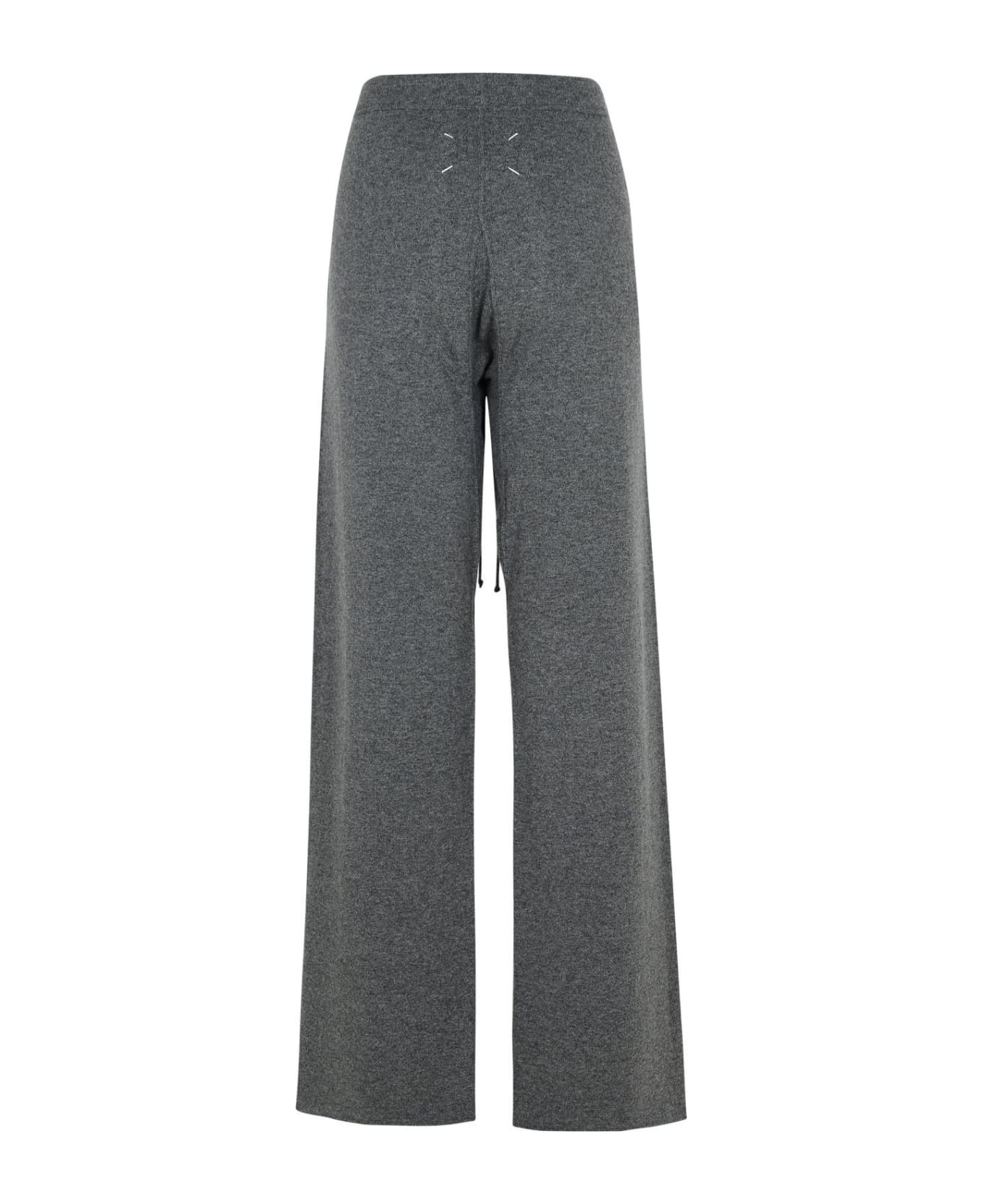 Grey Wool Blend Joggers - 3