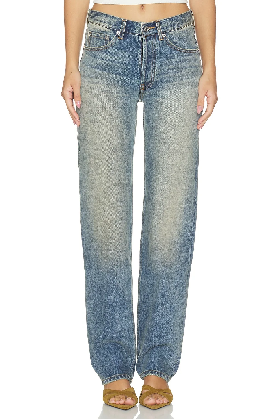 Straight Denim Jeans - 1