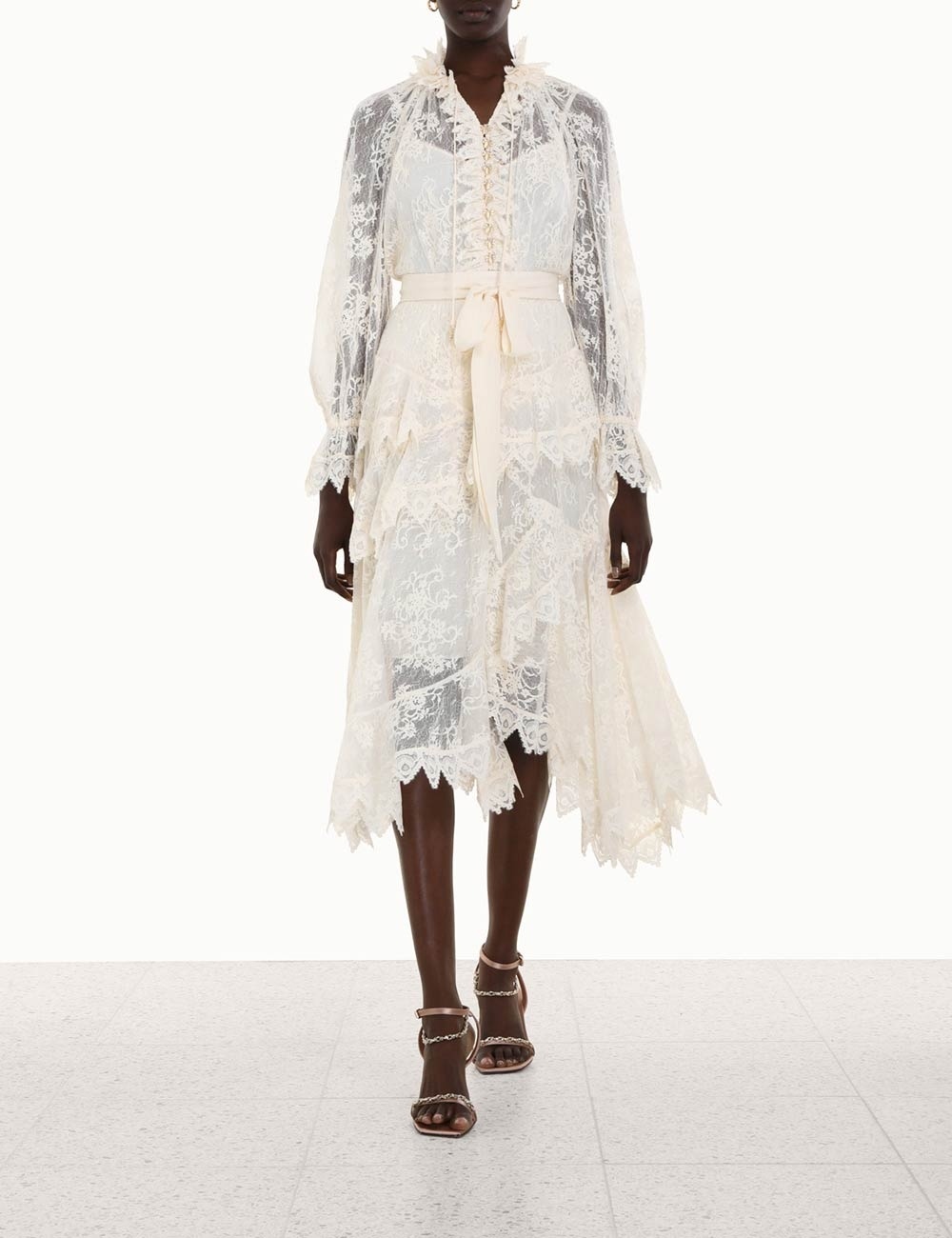 LACE ASYMMETRIC SKIRT - 2