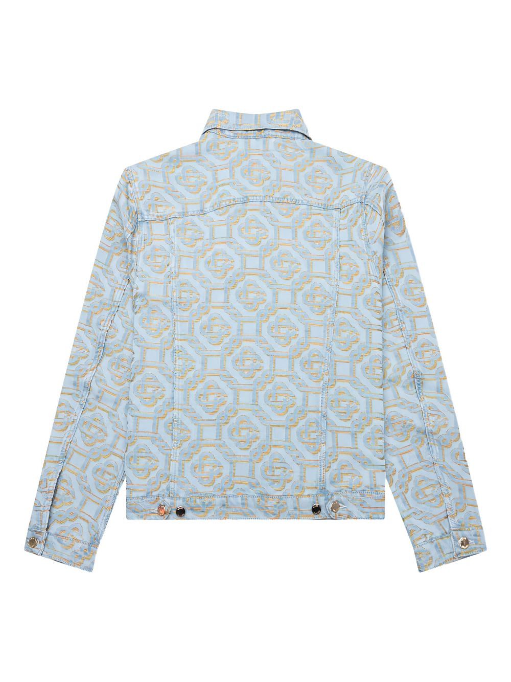 monogram-jacquard denim jacket - 2