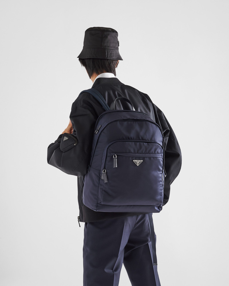 Re-Nylon and Saffiano leather backpack 8