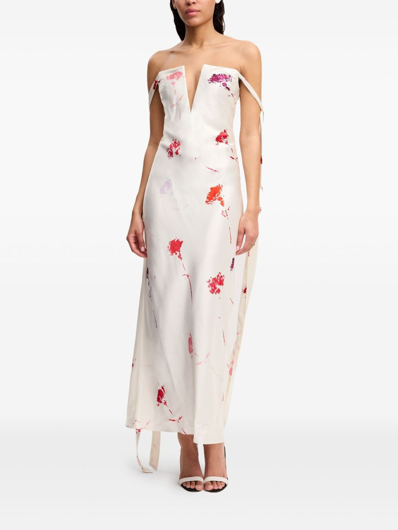 Alejandra Alonso Rojas tied-sleeve strapless dress outlook