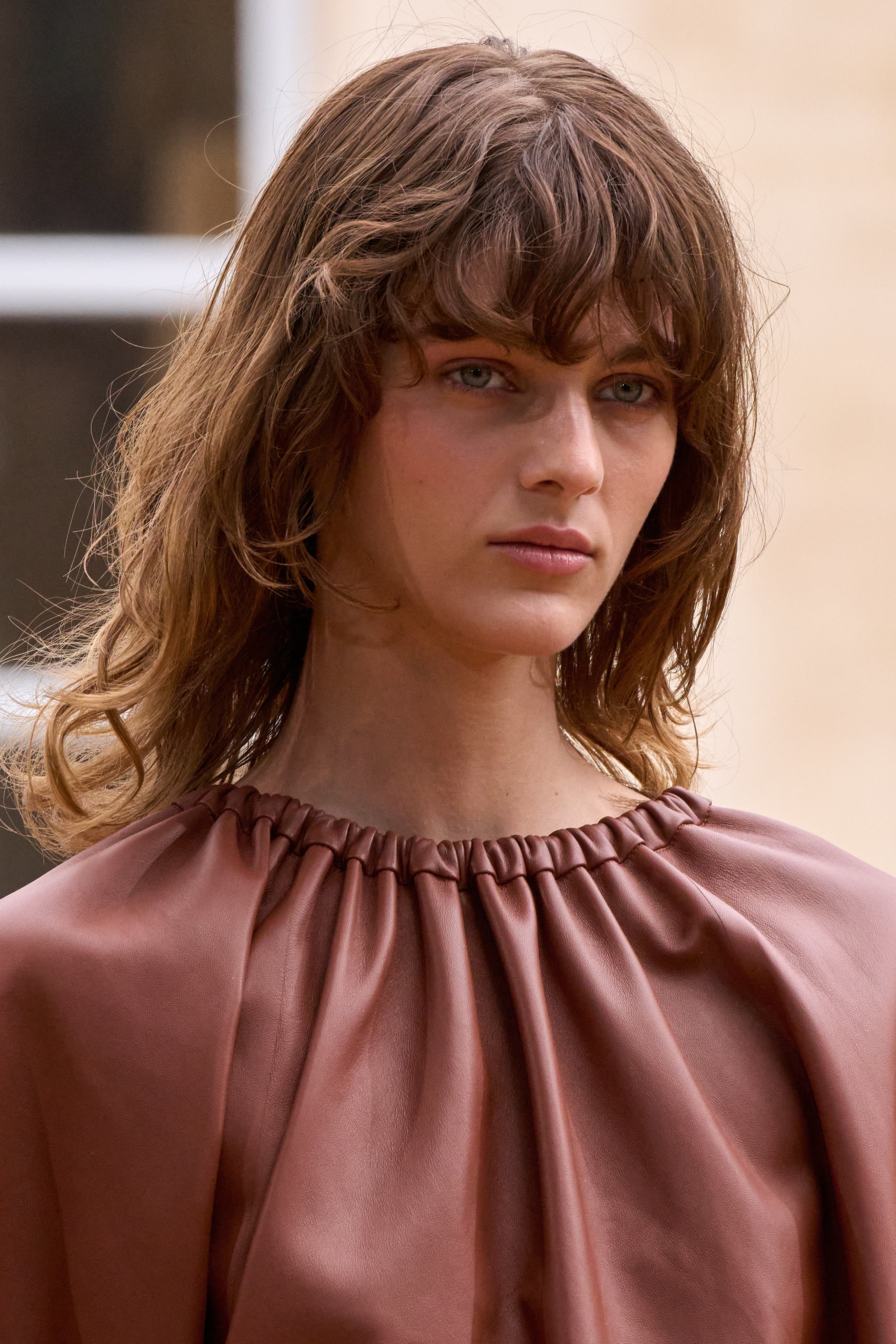 Wilmer Pleated Cape Top In Cognac Soft Leather - 3