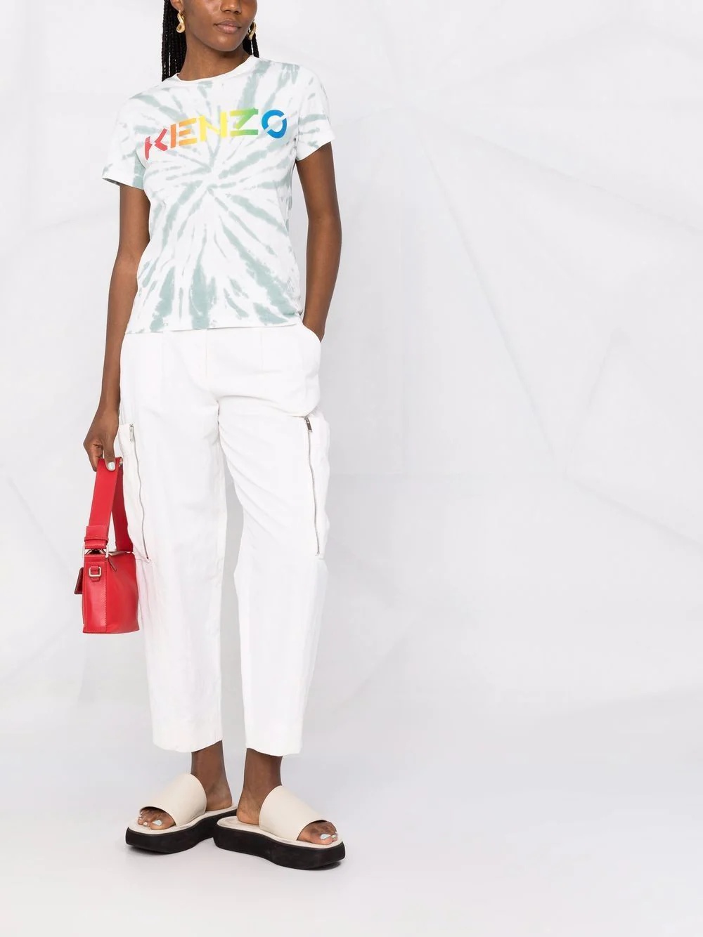 logo-print tie-dye T-shirt - 2