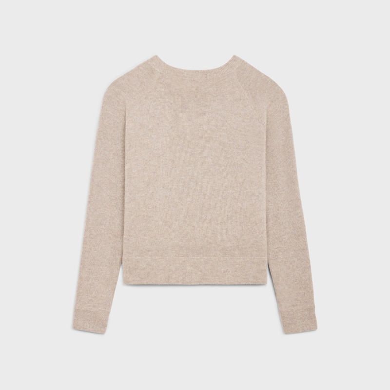 CELINE triomphe crew neck sweater in wool and cashmere outlook