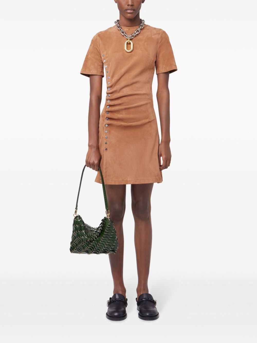 gathered mini dress - 2