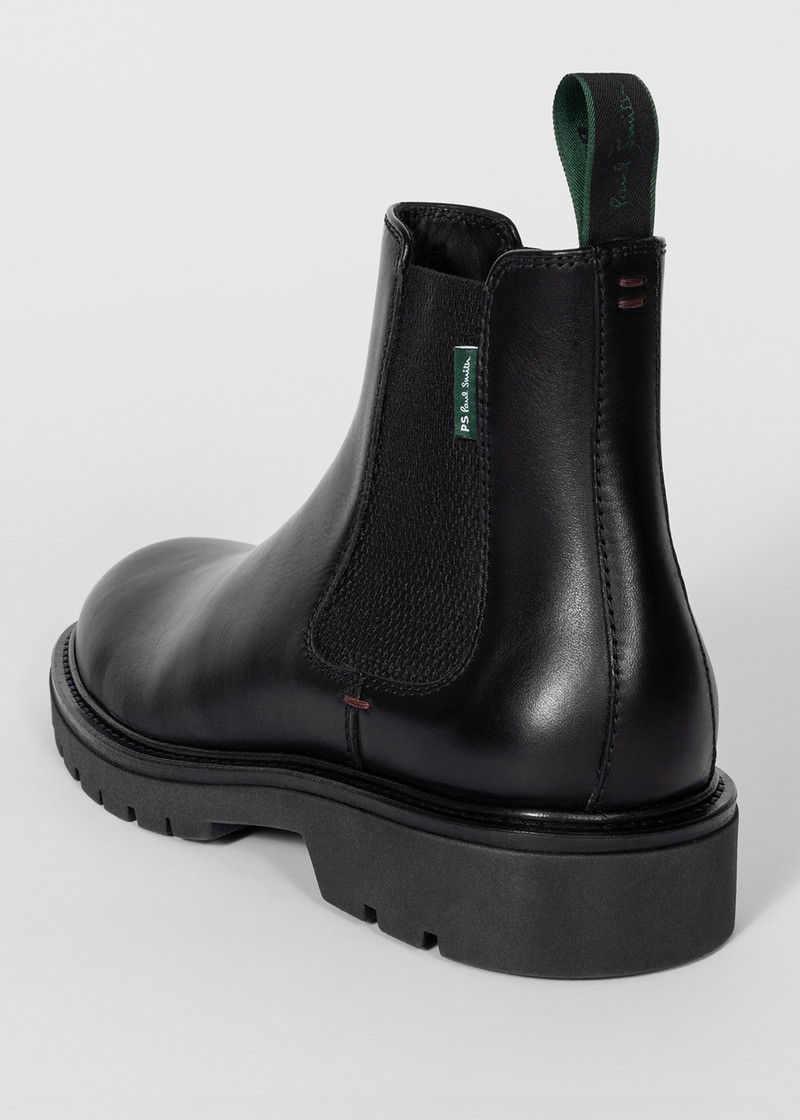 Black Leather 'Xenon' Boots 5